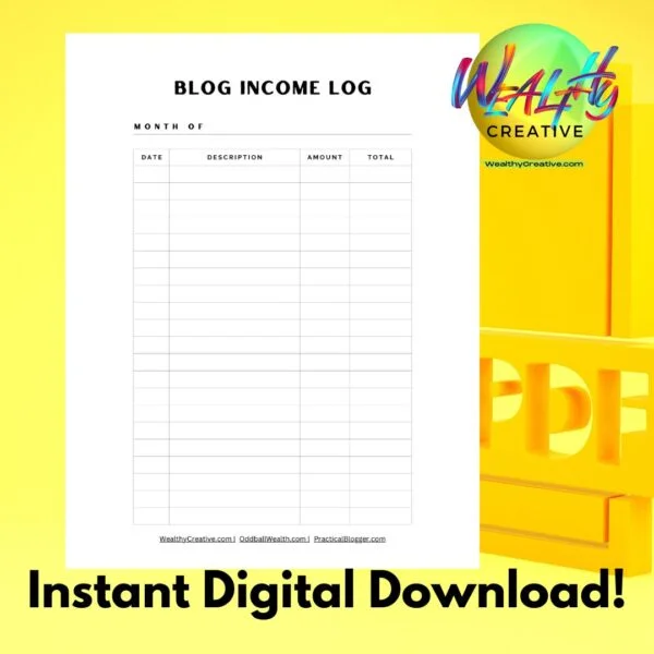 Unleash the Profit Power of Your Blog: Introducing the Ultimate Blog Income Tracker Log!