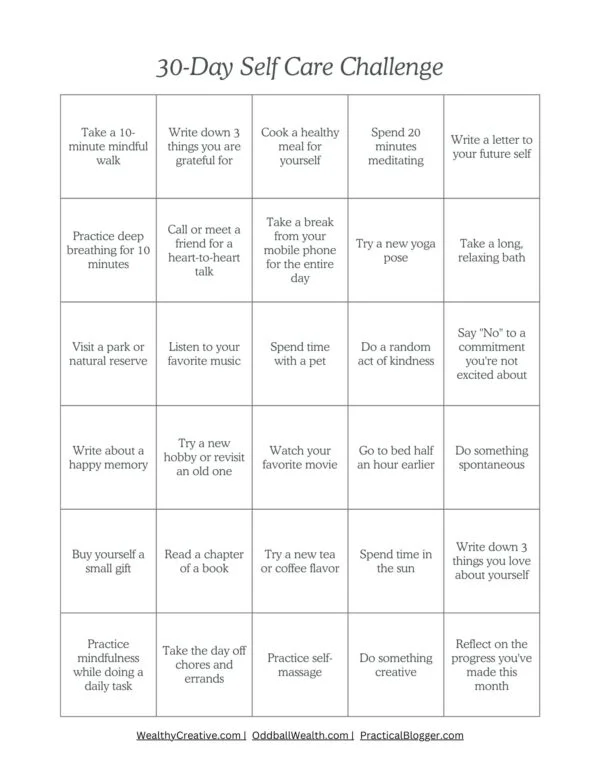 30 Day Self-Care Challenge & Health Tracker | Wellness & Self-Care Planner PDF | Improve Sleep, Reduce Stress, Develop Healthy Habits | Instant Digital Download | Printable | US Letter - Image 4