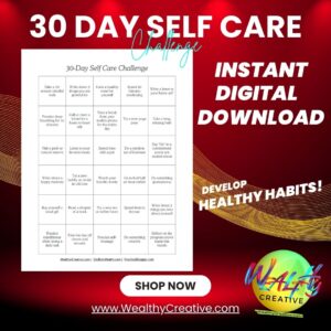 30 Day Self-Care Challenge & Health Tracker | Wellness & Self-Care Planner PDF | Improve Sleep, Reduce Stress, Develop Healthy Habits | Instant Digital Download | Printable | US Letter