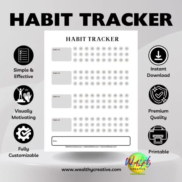 The Ultimate Habit Tracker: 1-Page Printable PDF - Image 9
