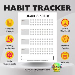 The Ultimate Habit Tracker: 1-Page Printable PDF