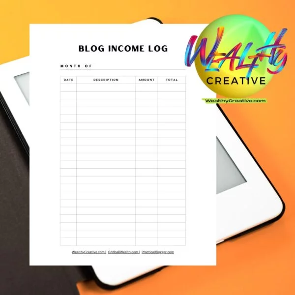 Skyrocket Your Blog Profits: The Ultimate Blog Income Tracker Log (US Letter PDF) - Image 4