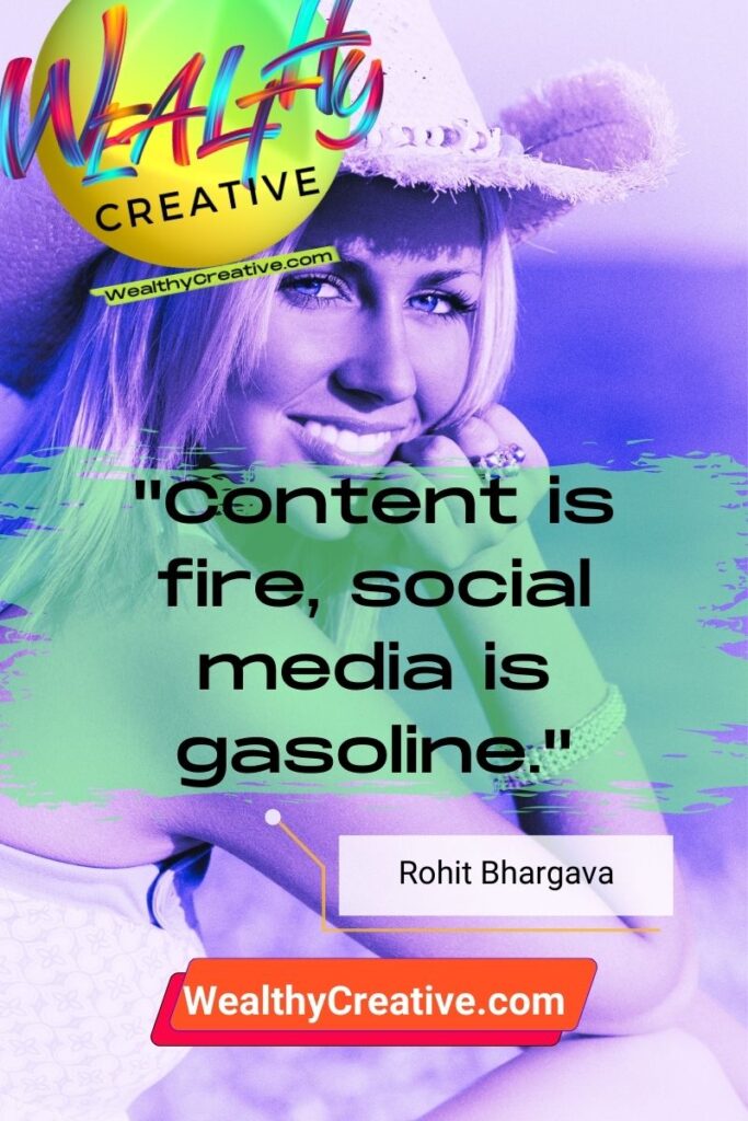 Motivational Marketing Quotes - "Content is fire, social media is gasoline." - Rohit Bhargava