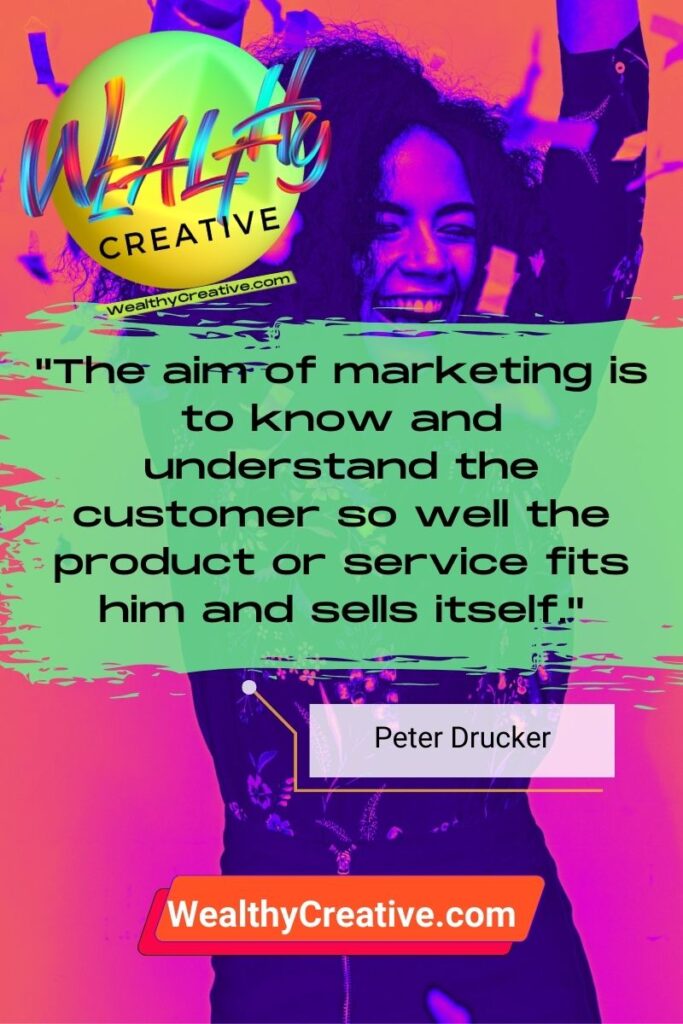 Inspirational Marketing Quote: "The aim of marketing is to know and understand the customer so well the product or service fits him and sells itself." - Peter Drucker