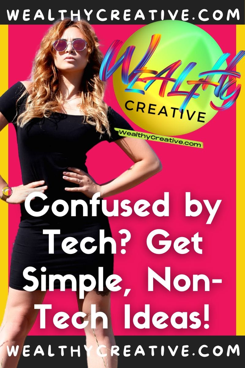 A woman confidently standing in front of her successful small business, with no complex technology visible, symbolizing simplicity and profitability.