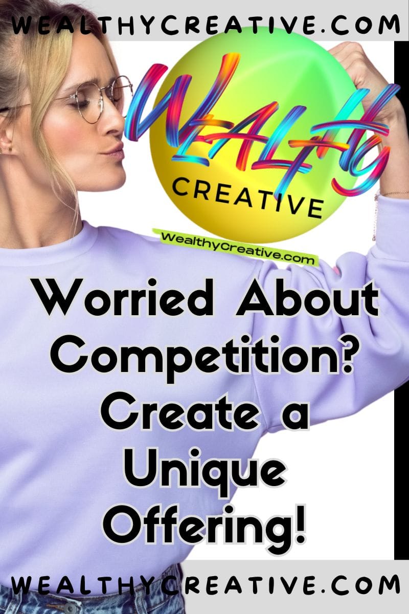 A single, vibrant, STRONG WOMAN flexing her biceps, symbolizing confidence in her unique value proposition.