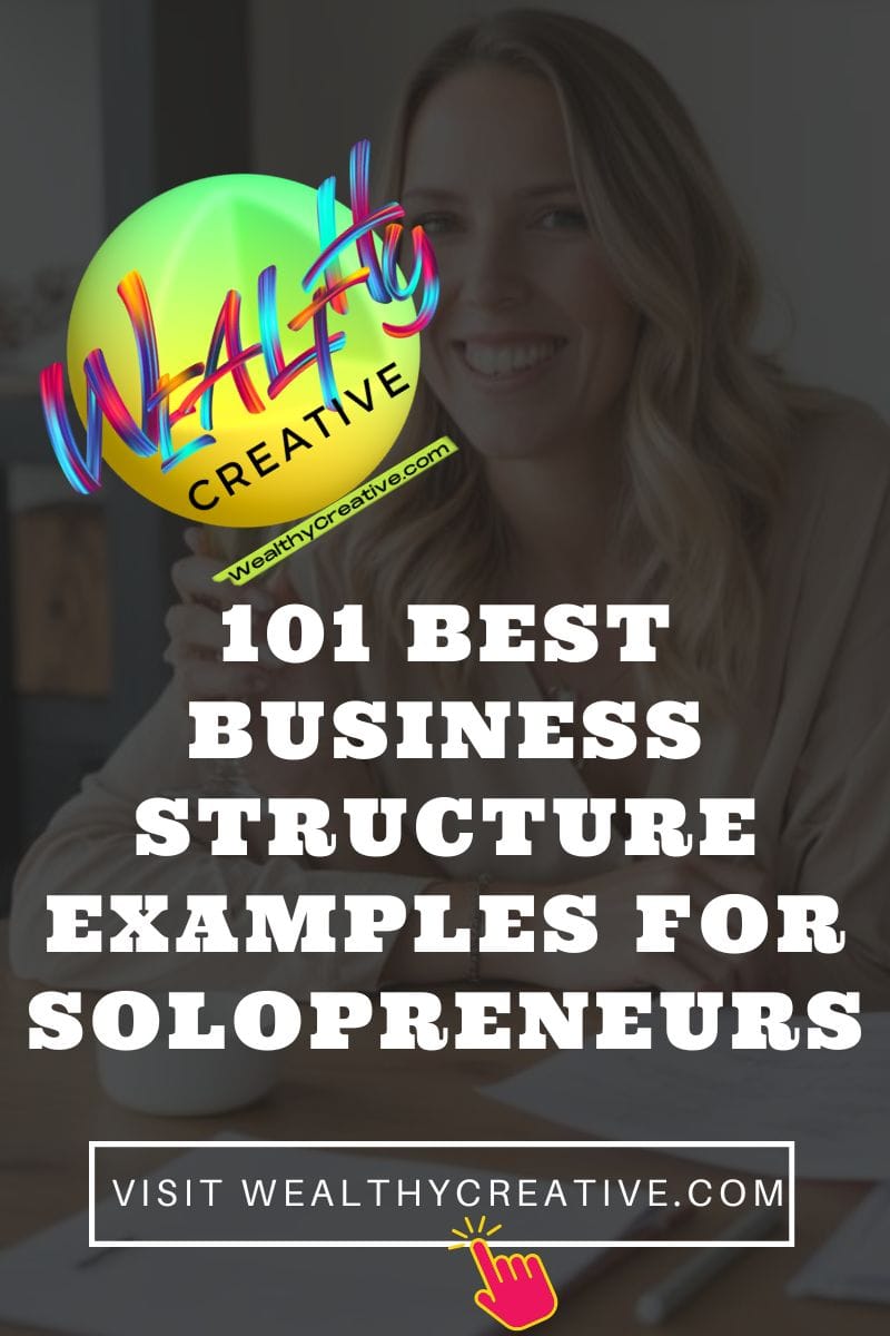Extremely gorgeous blond Woman Solopreneur reviewing 101 best business structure examples on laptop