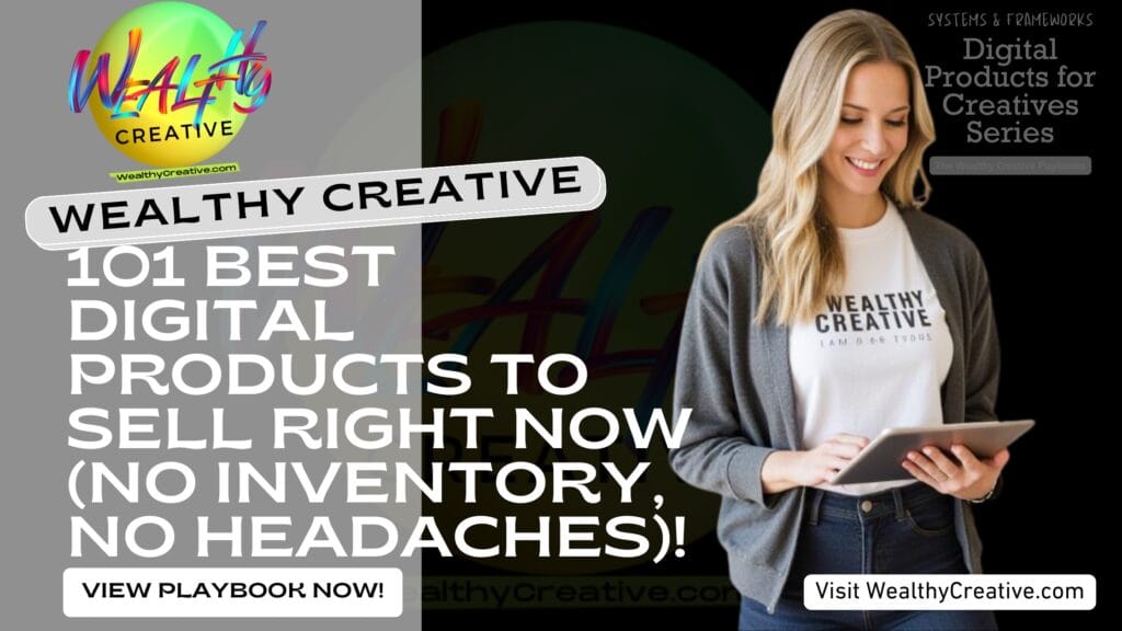 101 Best Digital Products to Sell Right Now (No Inventory, No Headaches) | View The Wealthy Creative Digital Product Playbook Now! Visit WealthyCreative.com Today.
