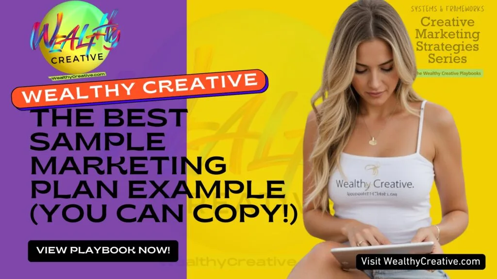The Best Sample Marketing Plan Example | View The Wealthy Creative Playbook Now! Visit WealthyCreative.com Today.